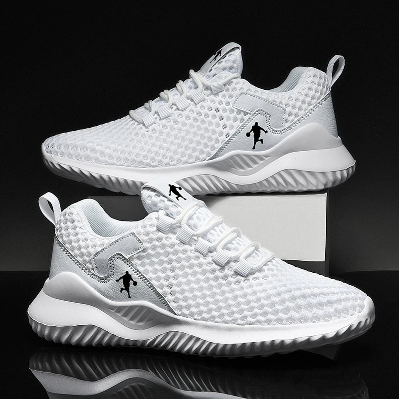Shoes For Men Breathable Casual Shoes Men's Sneakers Summer Light Mesh Air Cushion Sports Shoes Outdoor Lace Up Training Shoes