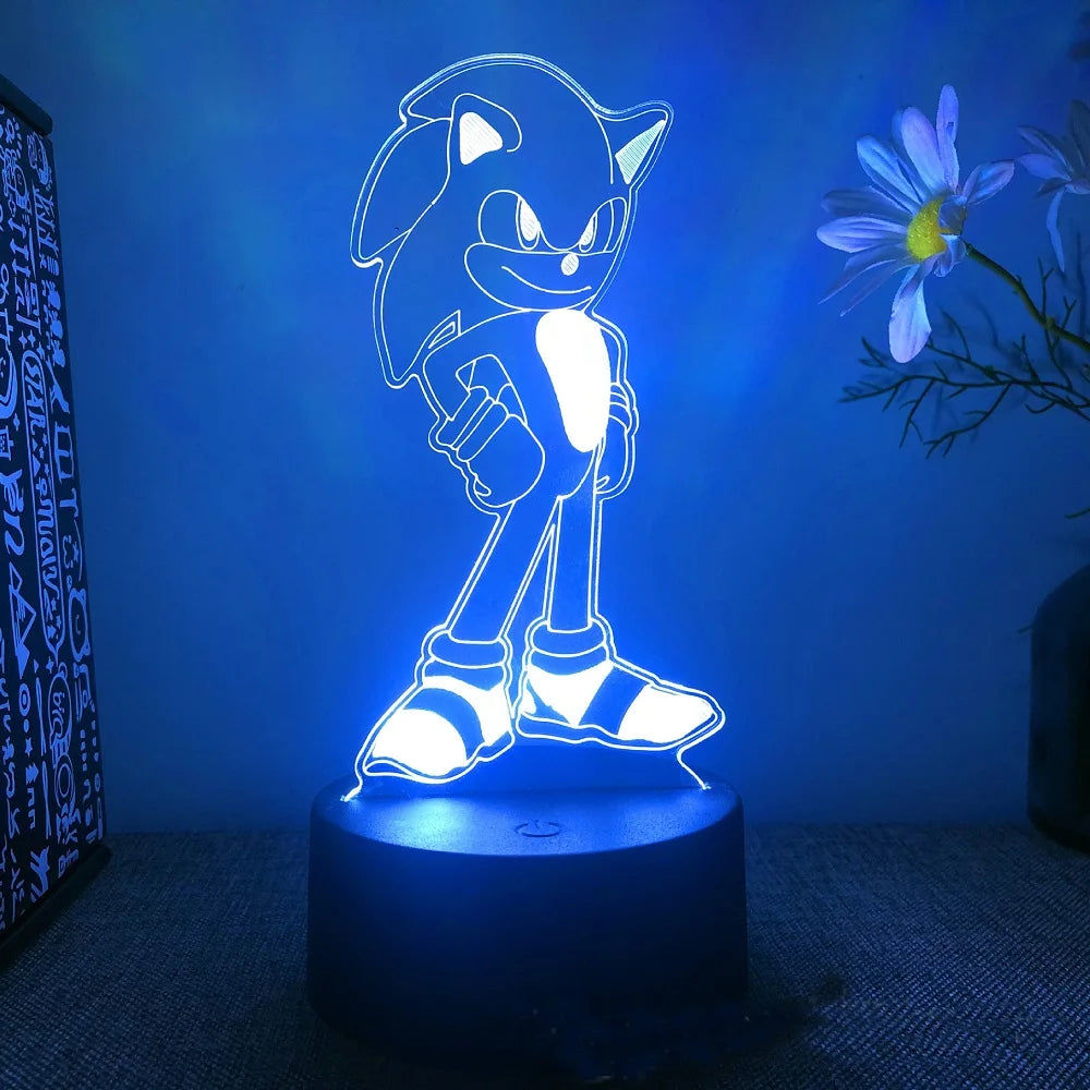 Sonices 3D Visual Illusion Night Light Visual Creative LED Desk Lamp 7/ 16 Color Changes USB Powered Gift for Kids