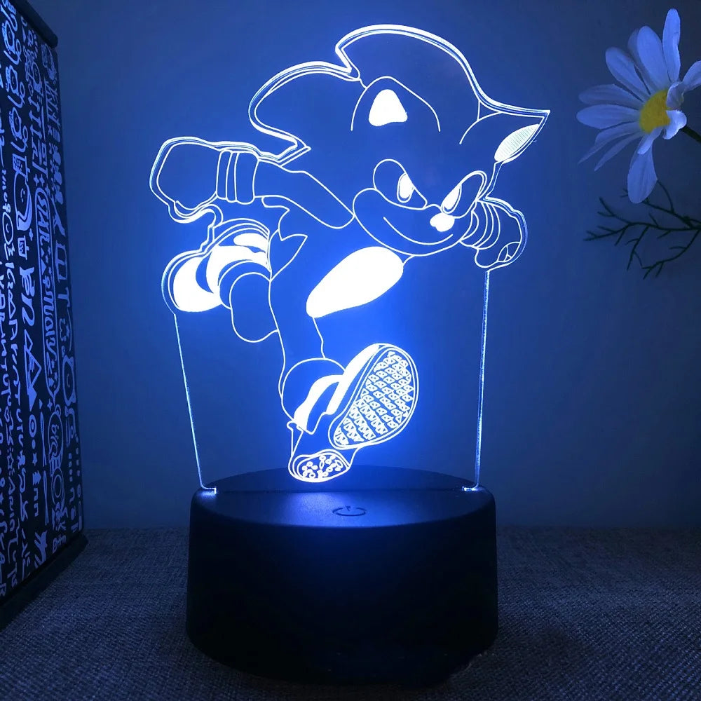 Sonices 3D Visual Illusion Night Light Visual Creative LED Desk Lamp 7/ 16 Color Changes USB Powered Gift for Kids