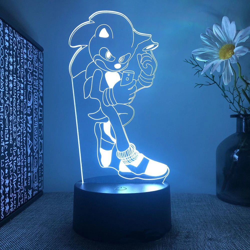 Sonices 3D Visual Illusion Night Light Visual Creative LED Desk Lamp 7/ 16 Color Changes USB Powered Gift for Kids