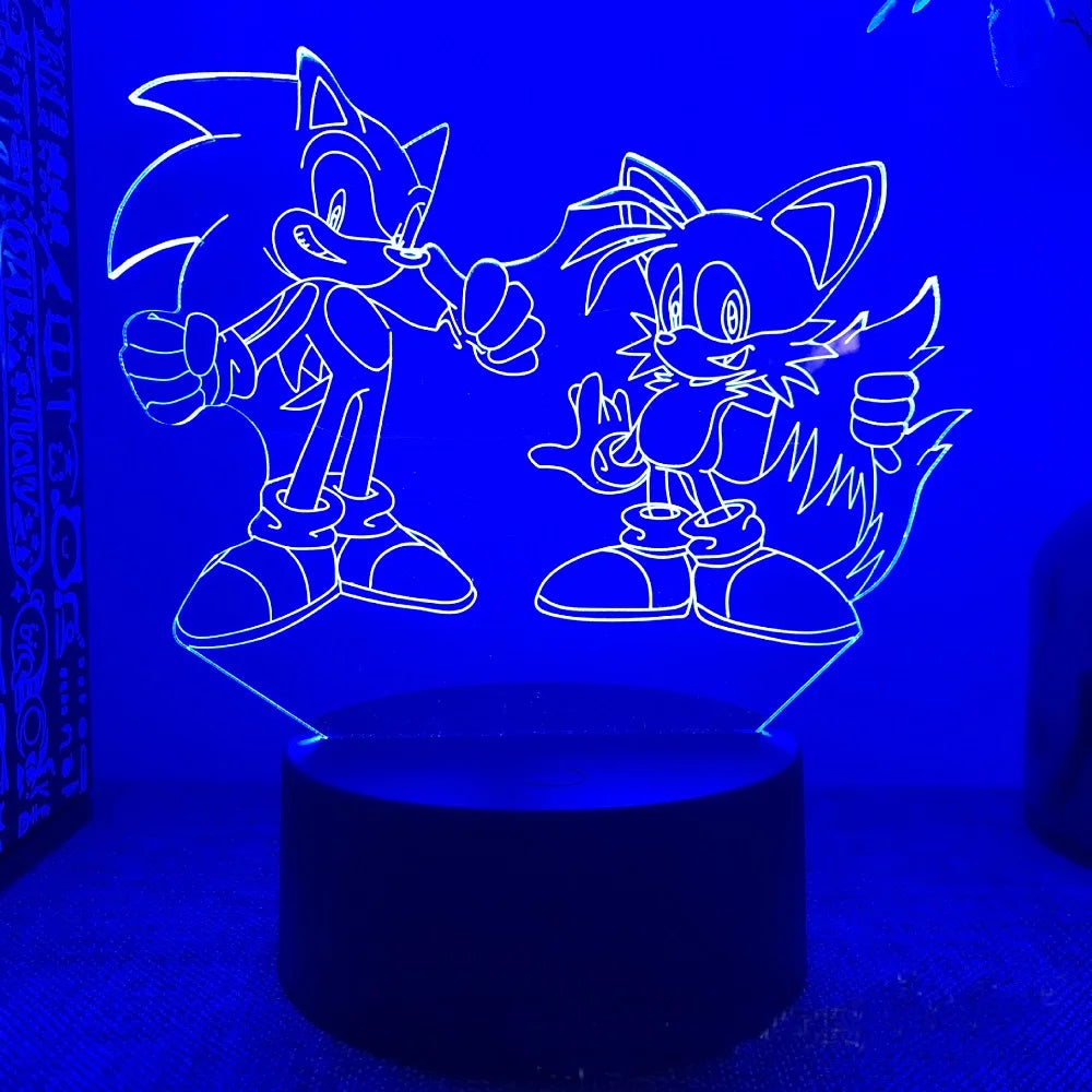 Sonices 3D Visual Illusion Night Light Visual Creative LED Desk Lamp 7/ 16 Color Changes USB Powered Gift for Kids