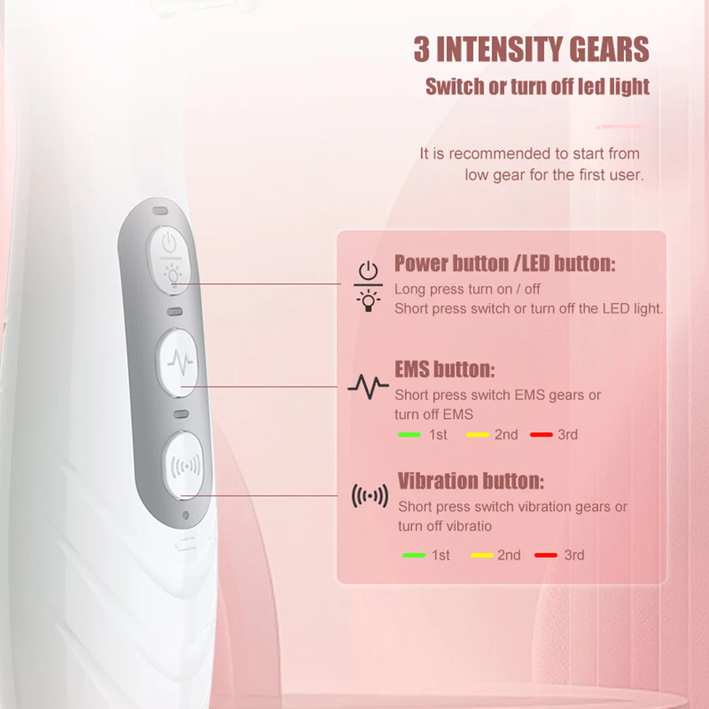 Electric Scalp Massage Comb Red Blue LED Light Therapy EMS Vibration Massage Brush Anti-Hair Loss Medicine Scalp Oil Applicator