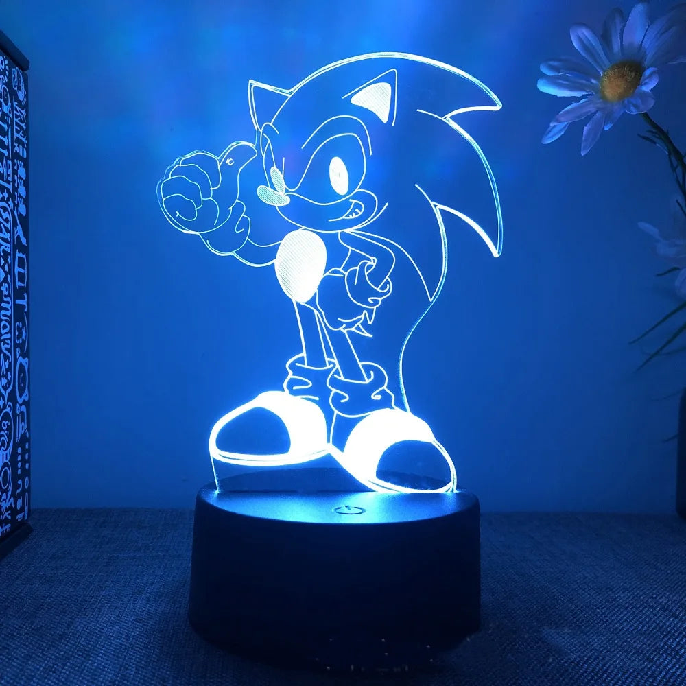Sonices 3D Visual Illusion Night Light Visual Creative LED Desk Lamp 7/ 16 Color Changes USB Powered Gift for Kids