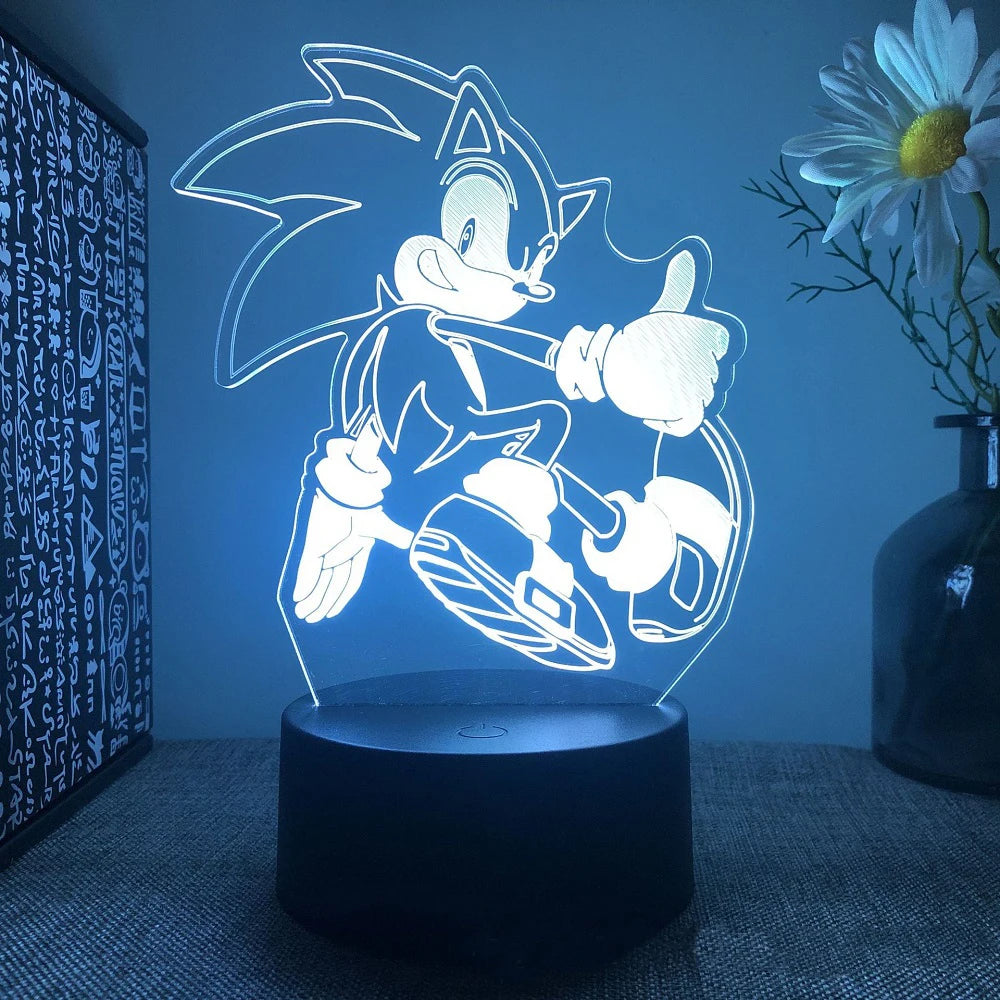 Sonices 3D Visual Illusion Night Light Visual Creative LED Desk Lamp 7/ 16 Color Changes USB Powered Gift for Kids