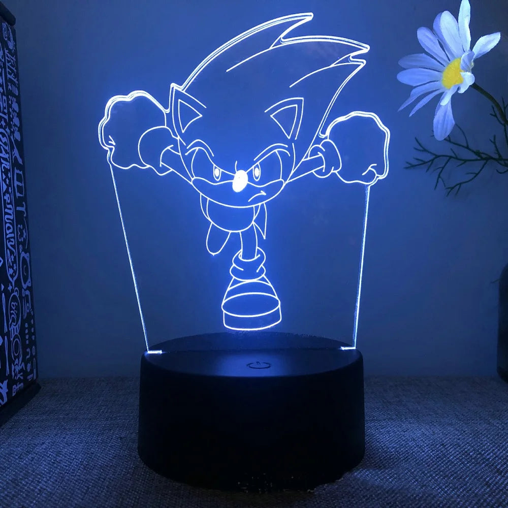 Sonices 3D Visual Illusion Night Light Visual Creative LED Desk Lamp 7/ 16 Color Changes USB Powered Gift for Kids