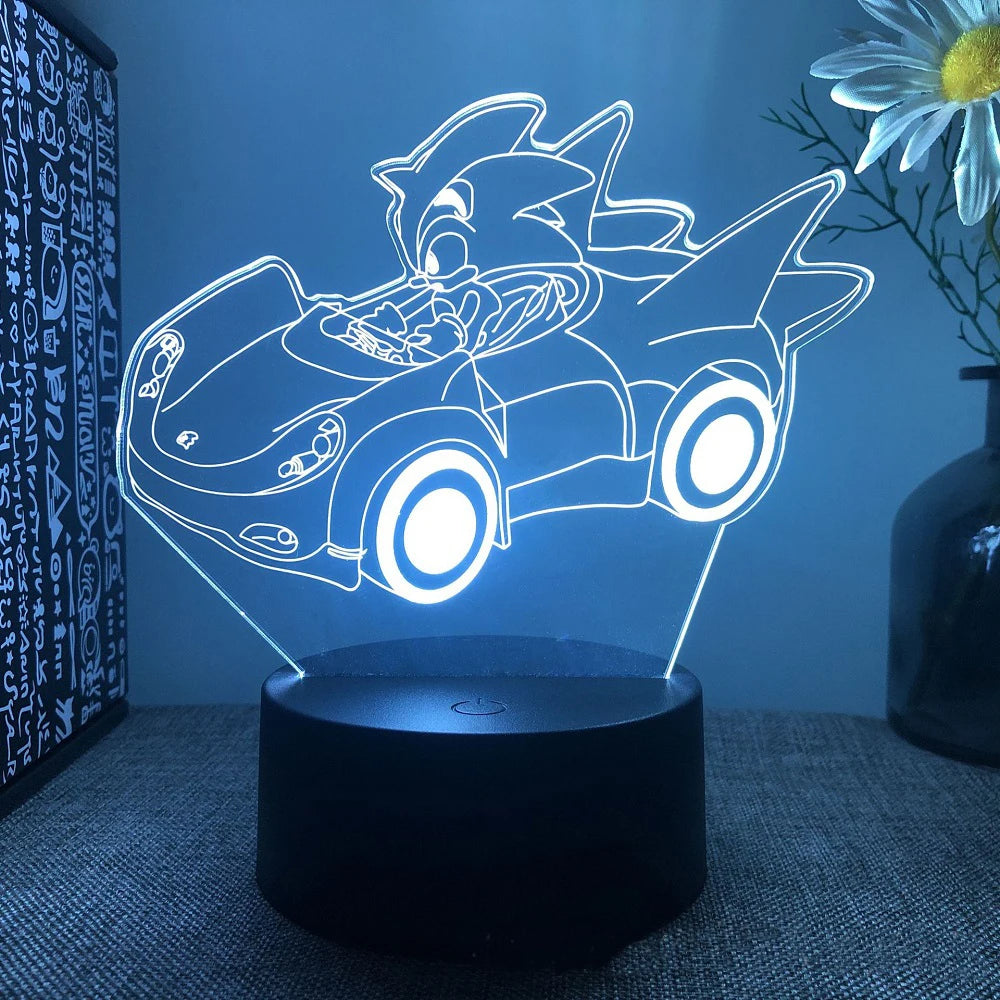 Sonices 3D Visual Illusion Night Light Visual Creative LED Desk Lamp 7/ 16 Color Changes USB Powered Gift for Kids