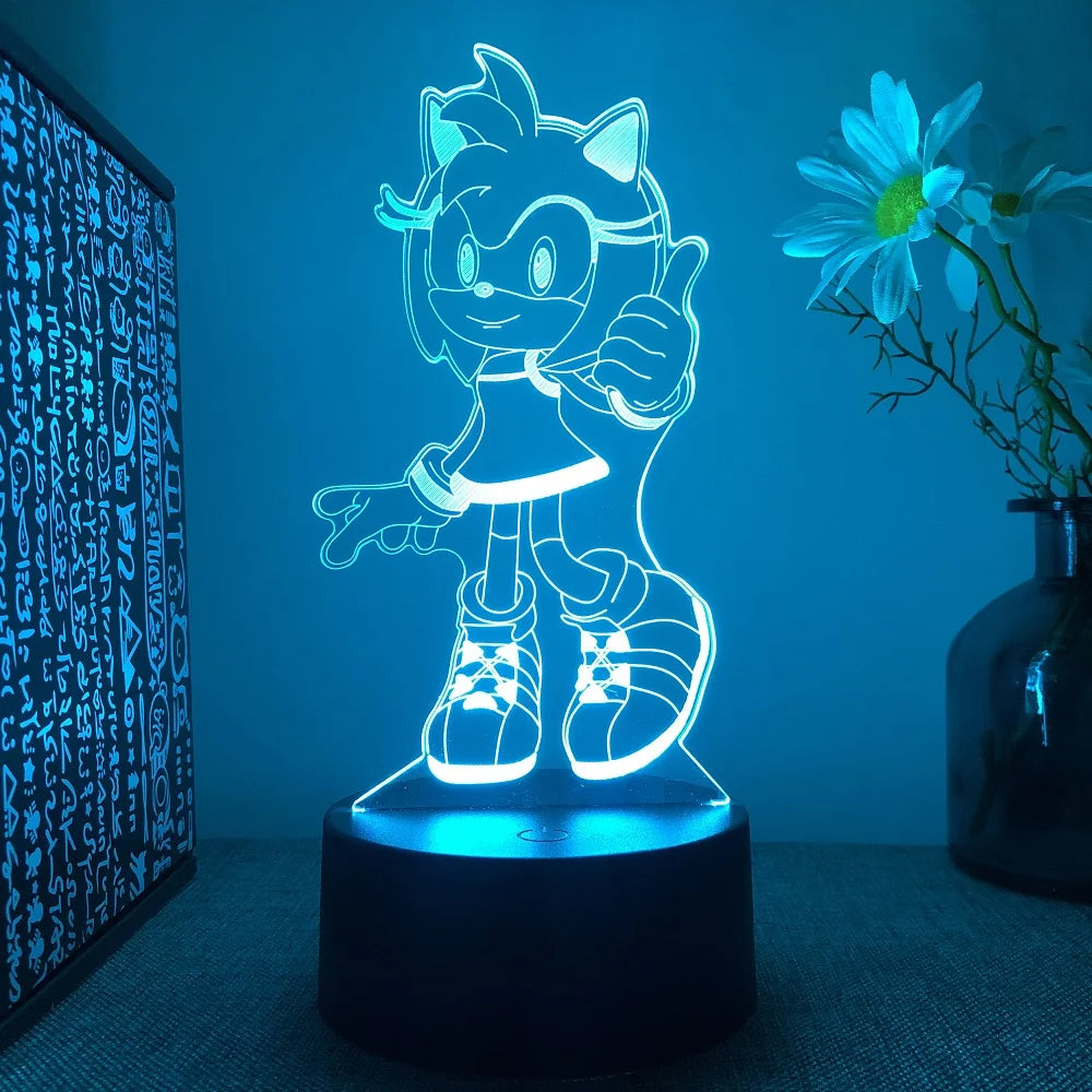 Sonices 3D Visual Illusion Night Light Visual Creative LED Desk Lamp 7/ 16 Color Changes USB Powered Gift for Kids