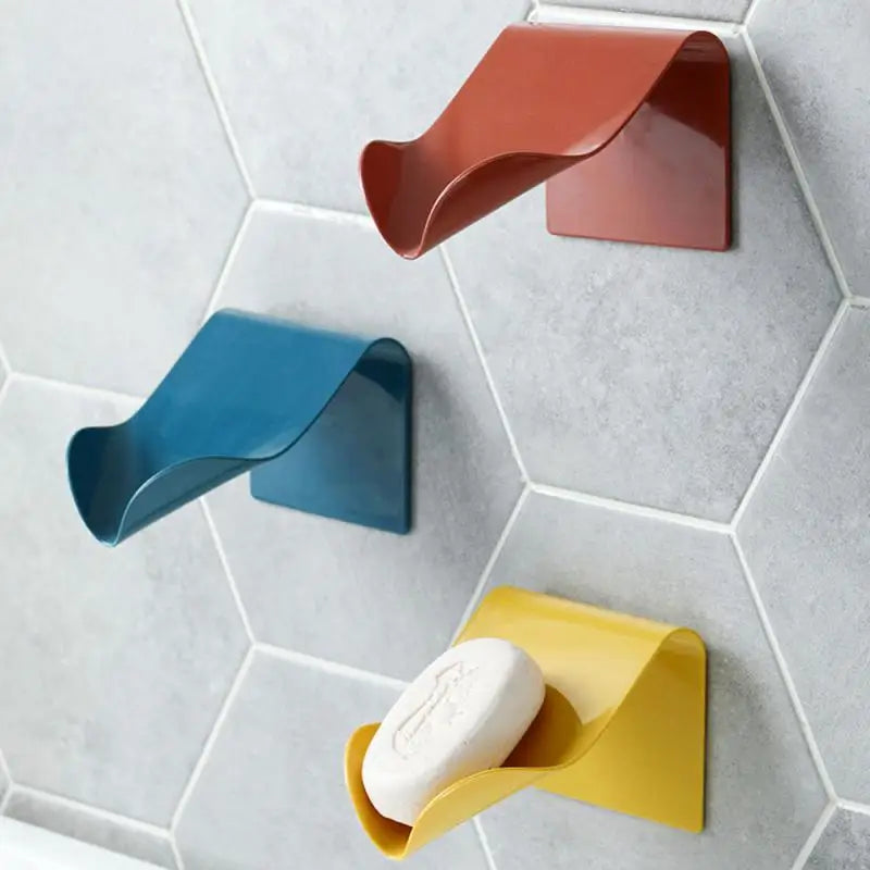 High Quality Soap Dish Wall-Mounted Soap Box Drainage Soap Holder Soap Rack Punch-Free Soap Sponge Shelf Bathroom Accessories