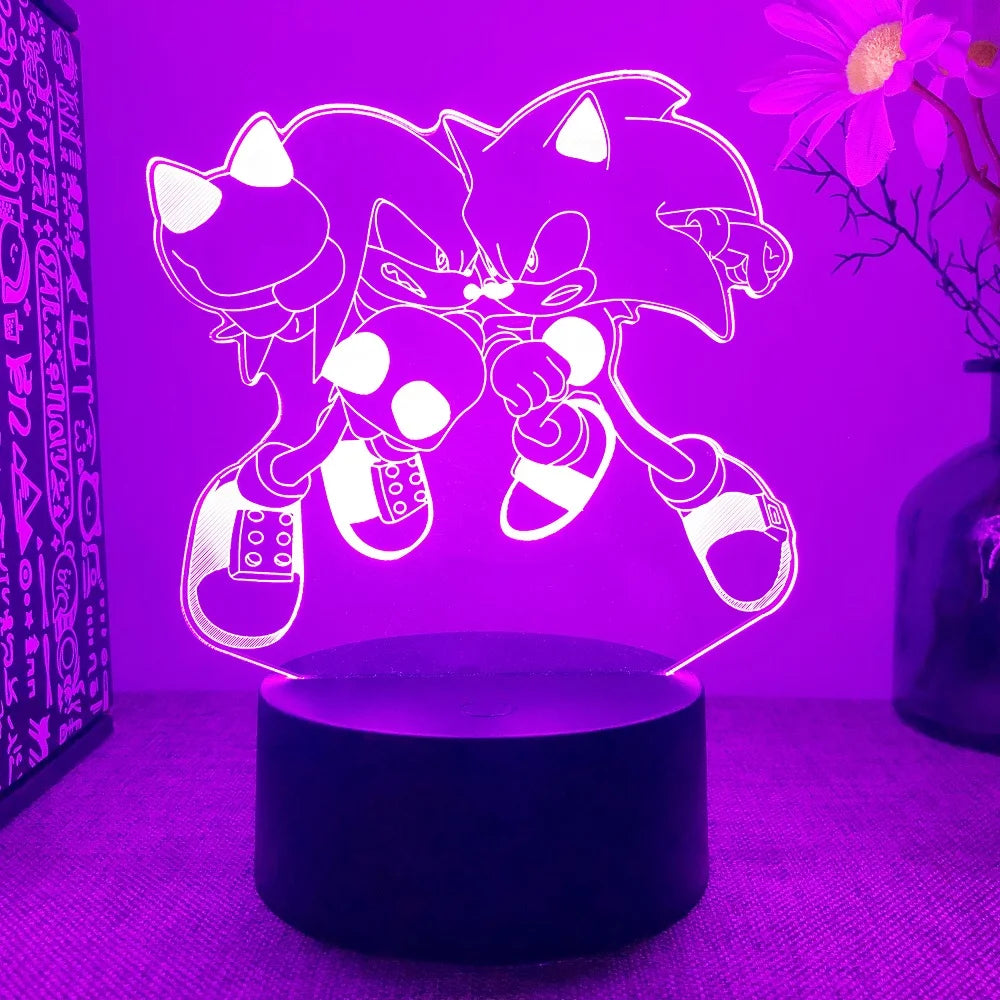 Sonices 3D Visual Illusion Night Light Visual Creative LED Desk Lamp 7/ 16 Color Changes USB Powered Gift for Kids