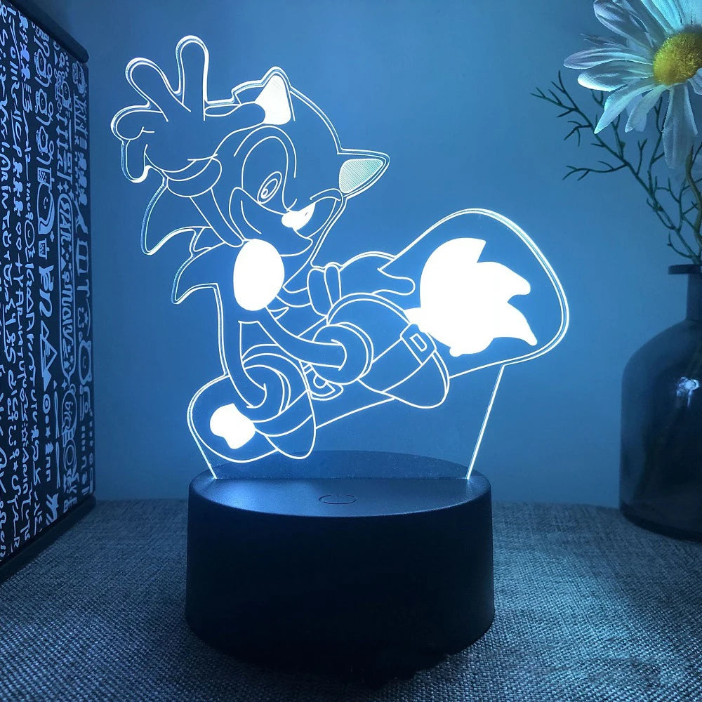 Sonices 3D Visual Illusion Night Light Visual Creative LED Desk Lamp 7/ 16 Color Changes USB Powered Gift for Kids